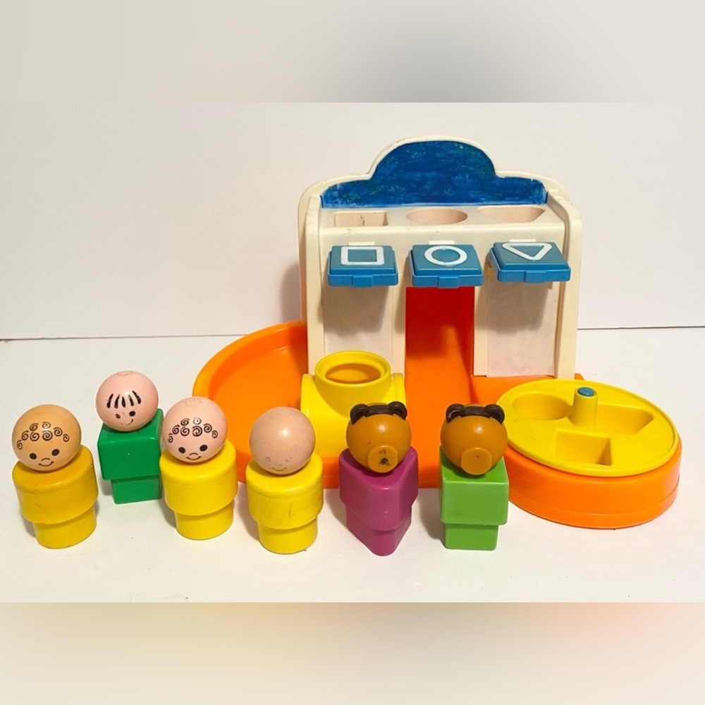 FISHER-PRICE - SHAPE and SLIDE PLAYGROUND Vintage Sorting Toy Set